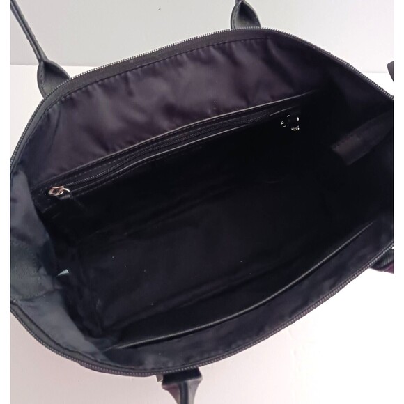 Michael Kors Kelsey Lg Tote Blk Nylon w Blk Saffiano Leather Straps - Picture 10 of 12